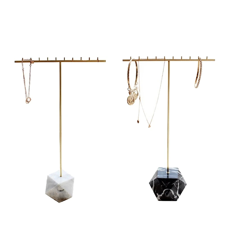 2Pcs Stainless Steel Necklace Display Stand, Polygonal Natural Marble Gold Jewelry Stand, Jewelry Stand Black+White
2Pcs Stainless Steel Necklace Display Stand, Polygonal Natural Marble Gold Jewelry Stand, Jewelry Stand Black+White