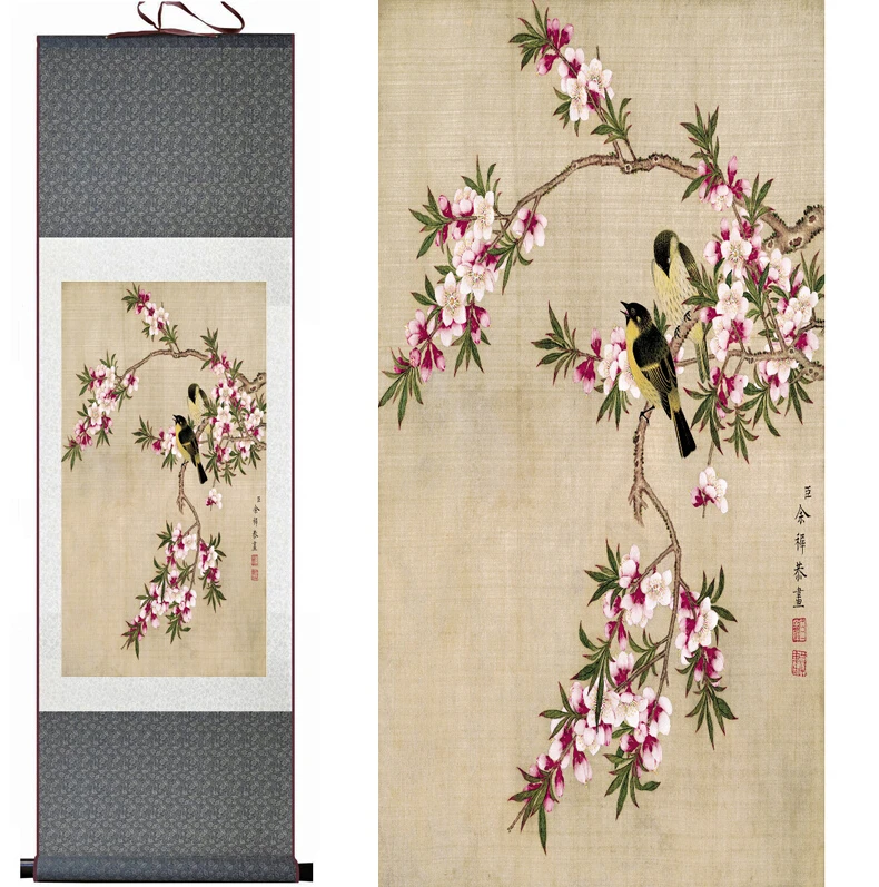 Spring Birds and White flowers Painting Home Office Decoration Chinese scroll painting flower painting birds painting
Spring Birds and White flowers Painting Home Office Decoration Chinese scroll painting flower painting birds painting