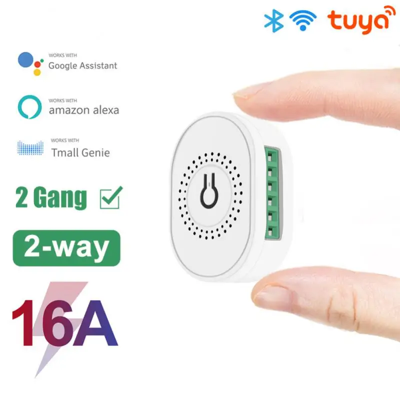16A Mini WIFI Tuya Smart Light Switch DIY Switch Module 2 gang Support Two Way Switch APP Control Work With Alexa Google
16A Mini WIFI Tuya Smart Light Switch DIY Switch Module 2 gang Support Two Way Switch APP Control Work With Alexa Google