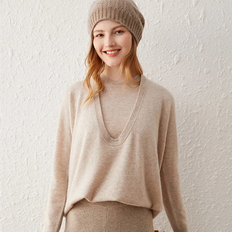 2021 autumn winter new slim fit knitted sweater women's Pullover long sleeve bottomed sweater u neck cashmere sweater two piece
2021 autumn winter new slim fit knitted sweater women's Pullover long sleeve bottomed sweater u neck cashmere sweater two piece
