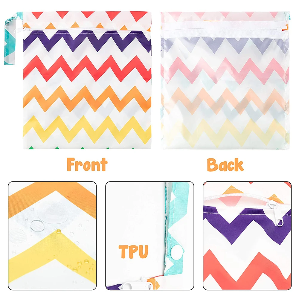 5Pcs Reusable Cloth Diaper Wet Dry Bags Waterproof Wet Dry Diaper Baby Cloth Bags with Zippered Pockets Stripe Pattern(3 Sizes)
5Pcs Reusable Cloth Diaper Wet Dry Bags Waterproof Wet Dry Diaper Baby Cloth Bags with Zippered Pockets Stripe Pattern(3 Sizes)