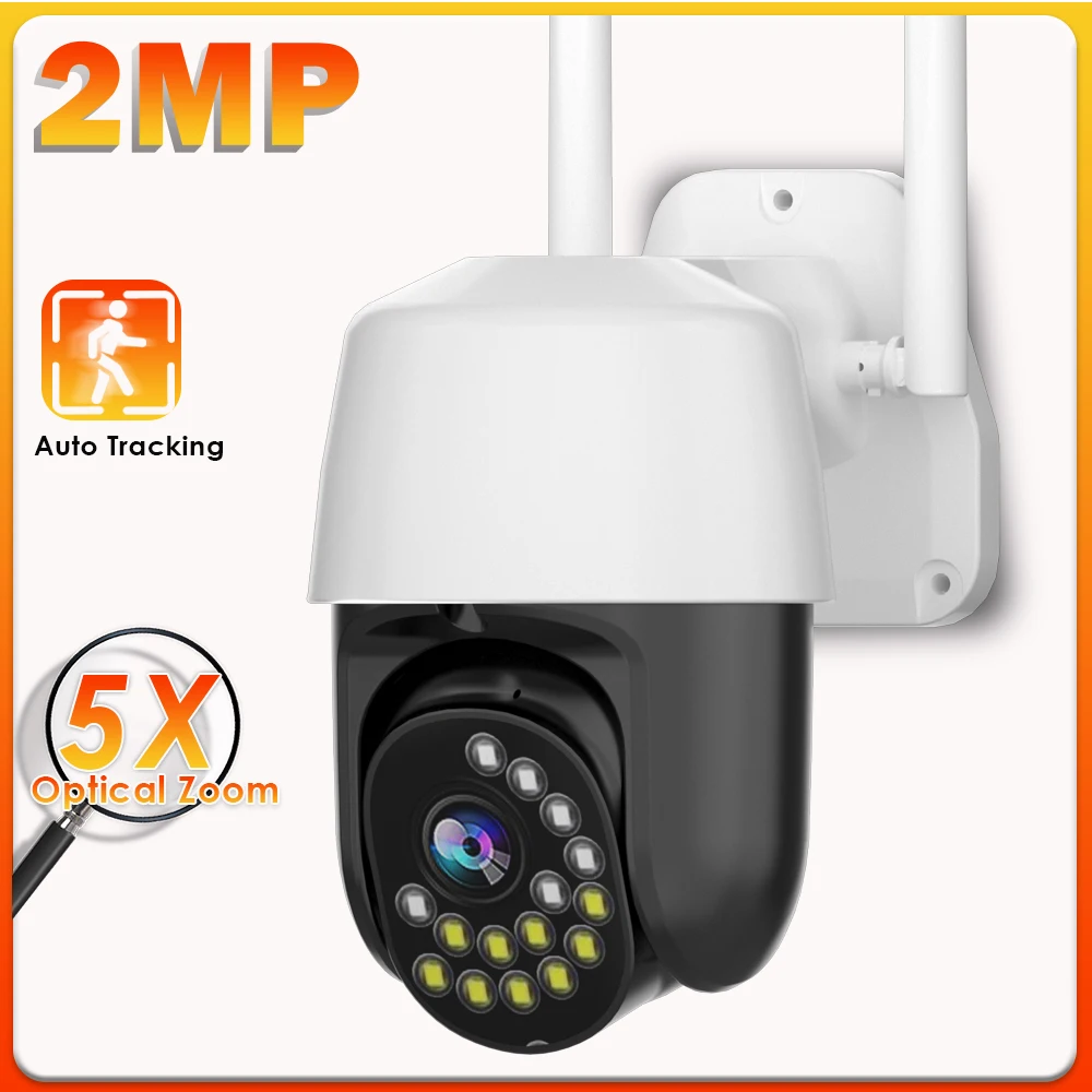 WiFi IP Camera Outdoor 1080P HD PTZ Home Security Camera 5X Optical Zoom Auto Tracking CCTV Camera Surveillance Waterproof
WiFi IP Camera Outdoor 1080P HD PTZ Home Security Camera 5X Optical Zoom Auto Tracking CCTV Camera Surveillance Waterproof