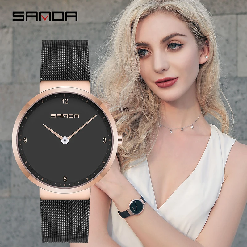 7mm Super Slim SANDA Mesh Women Watches Luxury Ladies Wrist Watch Women Clock For Female relogio feminino 2019 montre femme P228 
7mm Super Slim SANDA Mesh Women Watches Luxury Ladies Wrist Watch Women Clock For Female relogio feminino 2019 montre femme P228