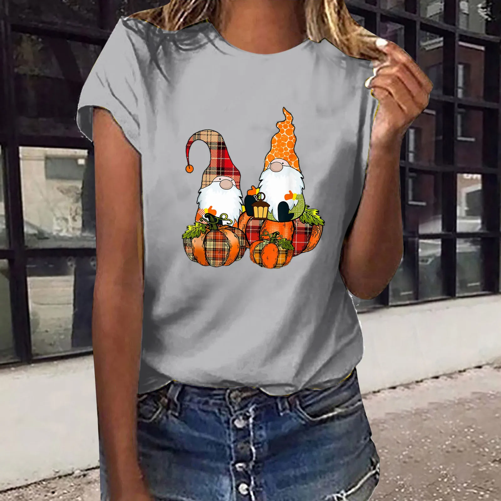 Harajuku loose T-shirts Women Halloween Gnomes Print T-shirt Round Neck Short sleeve T-shirt Autumn female Casual Streetwear Top
Harajuku loose T-shirts Women Halloween Gnomes Print T-shirt Round Neck Short sleeve T-shirt Autumn female Casual Streetwear Top