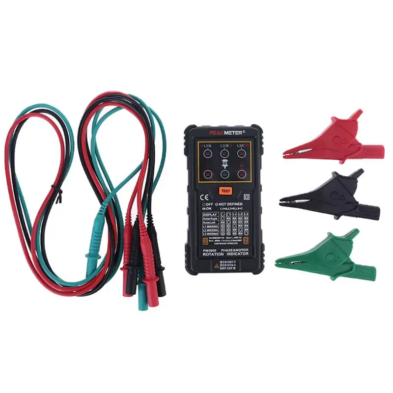 MS5900 120V-400VAC Three Phase Rotation Indicator Meter Phase Sequence Tester A0KF
MS5900 120V-400VAC Three Phase Rotation Indicator Meter Phase Sequence Tester A0KF