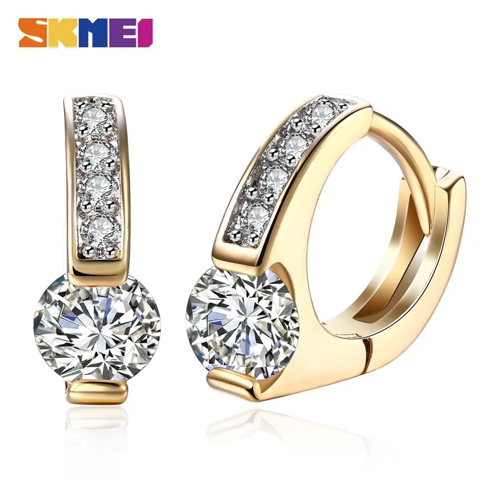 SKMEI Round Romantic Hoop Earring Rings For Women With Diamonds Girls Ladies Jewelry Zirconia Earrings Female Gold LKN027
SKMEI Round Romantic Hoop Earring Rings For Women With Diamonds Girls Ladies Jewelry Zirconia Earrings Female Gold LKN027
