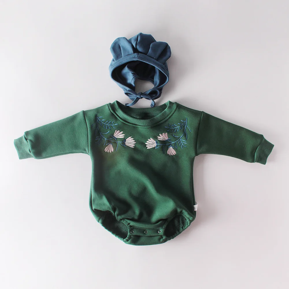 Winter Newborn Warm Rompers Outfit Embroidery Floral Unisex Boys Girls Jumpsuits Kid Connected Climbing Suit With Fur Thickening
Winter Newborn Warm Rompers Outfit Embroidery Floral Unisex Boys Girls Jumpsuits Kid Connected Climbing Suit With Fur Thickening