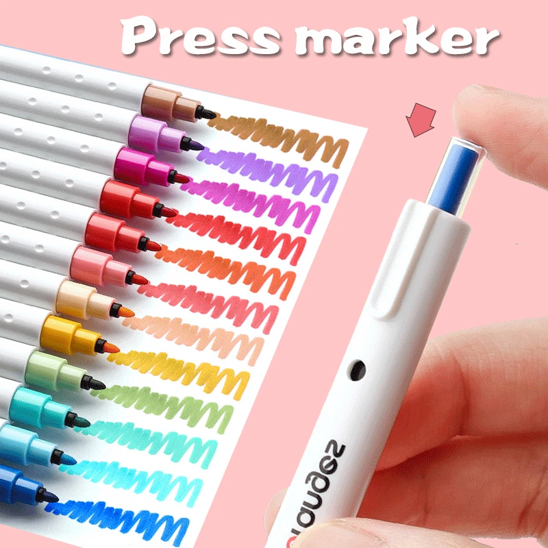 12-color washable press to turn on the watercolor pen handwritten newspaper graffiti sketch marker painting art markers pen
12-color washable press to turn on the watercolor pen handwritten newspaper graffiti sketch marker painting art markers pen
