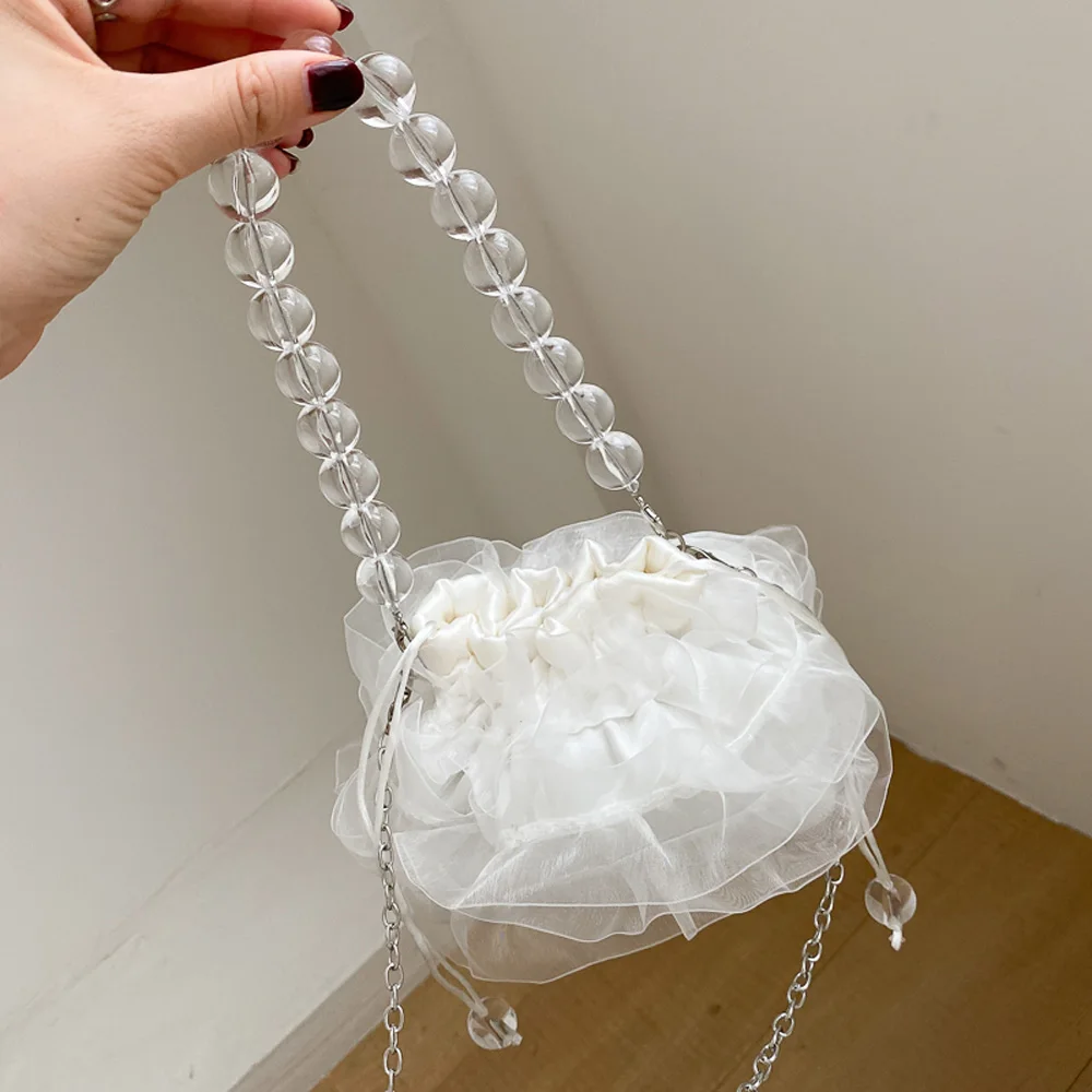 HTB-15 mini size lace material white color pearl Portable belt handbag&messenger bag with chain One-shoulder handbag
HTB-15 mini size lace material white color pearl Portable belt handbag&messenger bag with chain One-shoulder handbag
