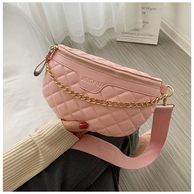 Fall 2020 solid color PU leather messenger bag women's chain women's handbag chest bag
Fall 2020 solid color PU leather messenger bag women's chain women's handbag chest bag