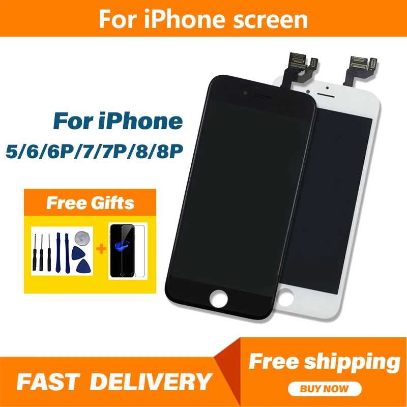 AAA+++ LCD Display for iPhone 6 6S 7 8 PlusTouch Screen replacement LCD Digitizer Assembly for iPhone 7p LCD Screen+Tools+Gifts
AAA+++ LCD Display for iPhone 6 6S 7 8 PlusTouch Screen replacement LCD Digitizer Assembly for iPhone 7p LCD Screen+Tools+Gifts