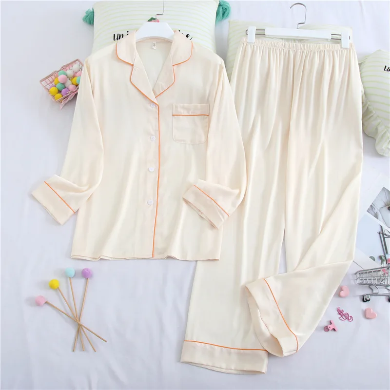 Fiklyc 2021 New Arrival Satin Women's Spring Pajamas Sets Two Pieces Ladies Solid Color Beautiful Cute Nightwear Pijamas Sets
Fiklyc 2021 New Arrival Satin Women's Spring Pajamas Sets Two Pieces Ladies Solid Color Beautiful Cute Nightwear Pijamas Sets