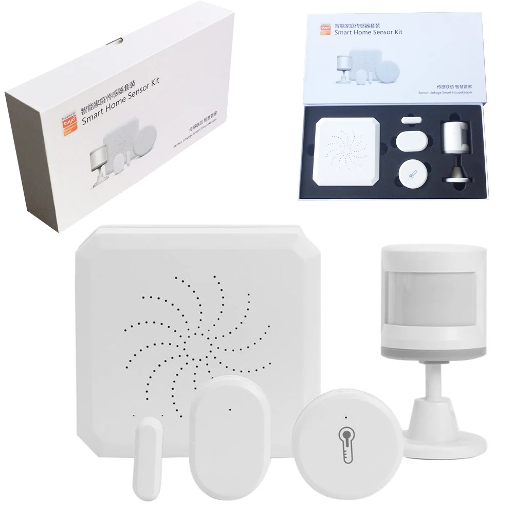 

Tuya Zigbee Hub Smart Home PIR Sensor Door Sensor Temperature and Humidity Sensor Home Automation Scene Security Alarm Kit