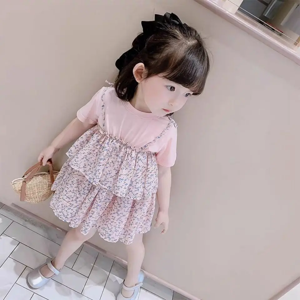 Girls Princess dresses children's short sleeve summer dresses baby kids girls baby cake cotton flowers casual dresses P4 032
Girls Princess dresses children's short sleeve summer dresses baby kids girls baby cake cotton flowers casual dresses P4 032