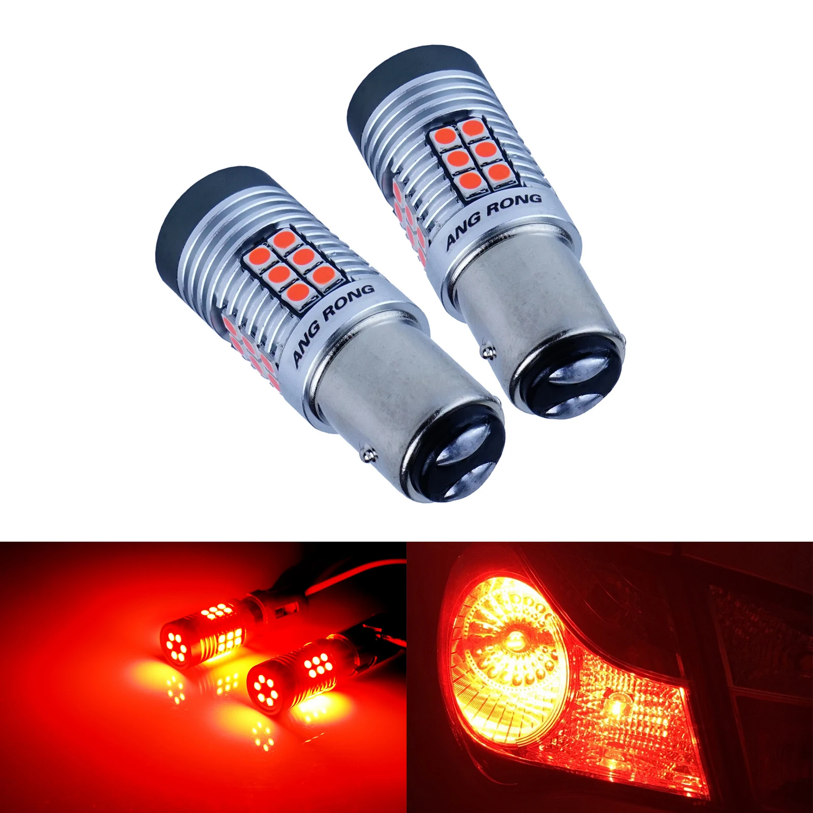 ANGRONG 2x1157 BAY15d 380 P21/5 Вт светодиодный лампы 15 задние противотуманные стоп светильник