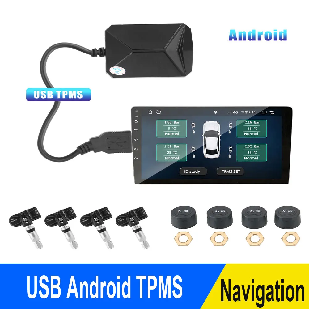 Система контроля давления в шинах TPMS на Android с USB, дисплей, система сигнализации с 4 датчиками, Android-навигация, автомобильное радио с внутренни... 
Система контроля давления в шинах TPMS на Android с USB, дисплей, система сигнализации с 4 датчиками, Android-навигация, автомобильное радио с внутренни...