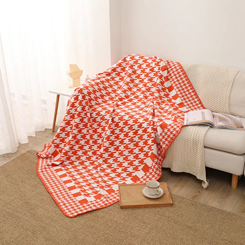 European Home Blanket Thousand Bird Lattice Blanket Single Cover Blanket Lunch Break Blanket
European Home Blanket Thousand Bird Lattice Blanket Single Cover Blanket Lunch Break Blanket