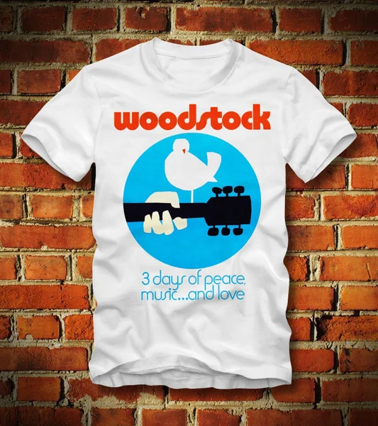 Подарочная Мужская футболка Woodstock 3 дня мира музыка любовь ретро винтажная хиппи