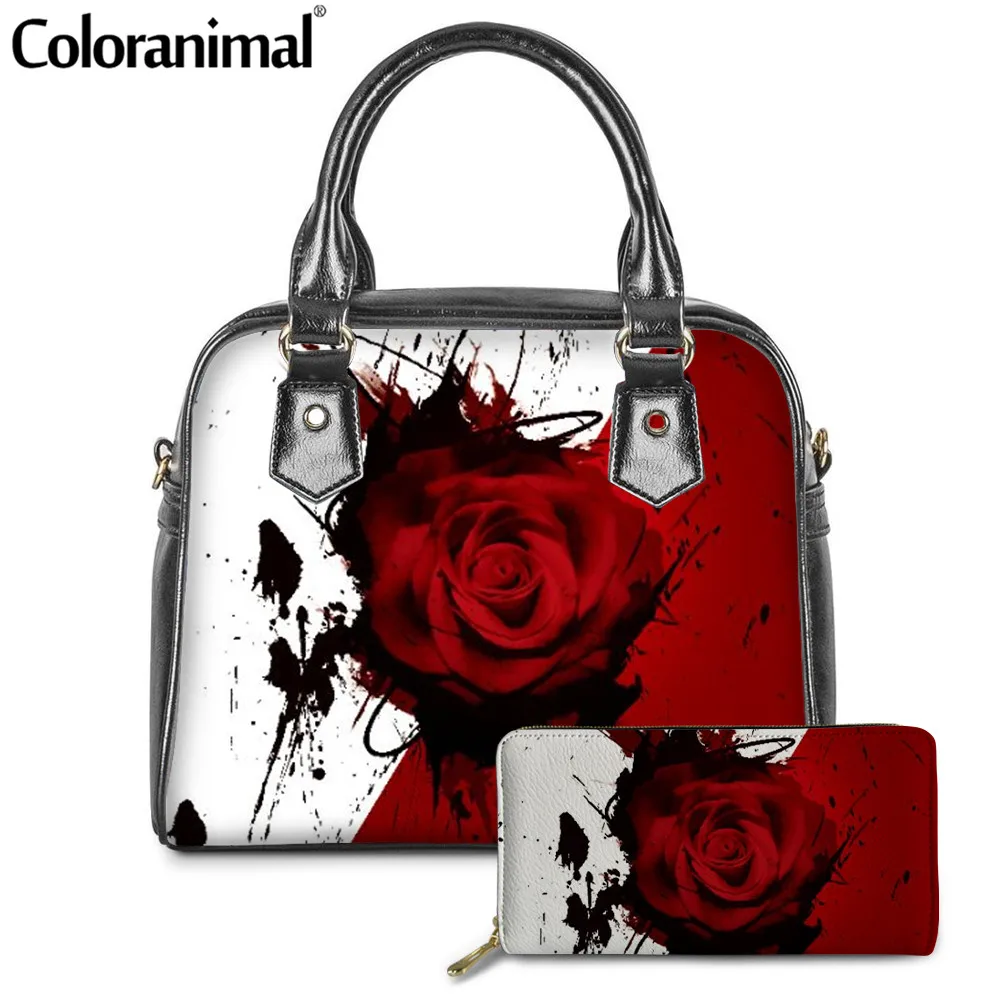 Coloranimal Red Rose Flower 3D Printing Women Handbag PU Leather Tote Bag 2Pcs/Set Messenger Bag&Wallet With Chain Bolsa 2021
Coloranimal Red Rose Flower 3D Printing Women Handbag PU Leather Tote Bag 2Pcs/Set Messenger Bag&Wallet With Chain Bolsa 2021