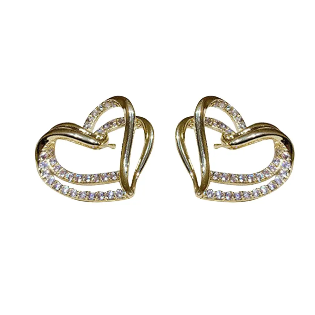 Female Jewelry Double Zircon Love Earrings Exquisite And Small Literary Earrings Temperament Simple Earrings
Female Jewelry Double Zircon Love Earrings Exquisite And Small Literary Earrings Temperament Simple Earrings