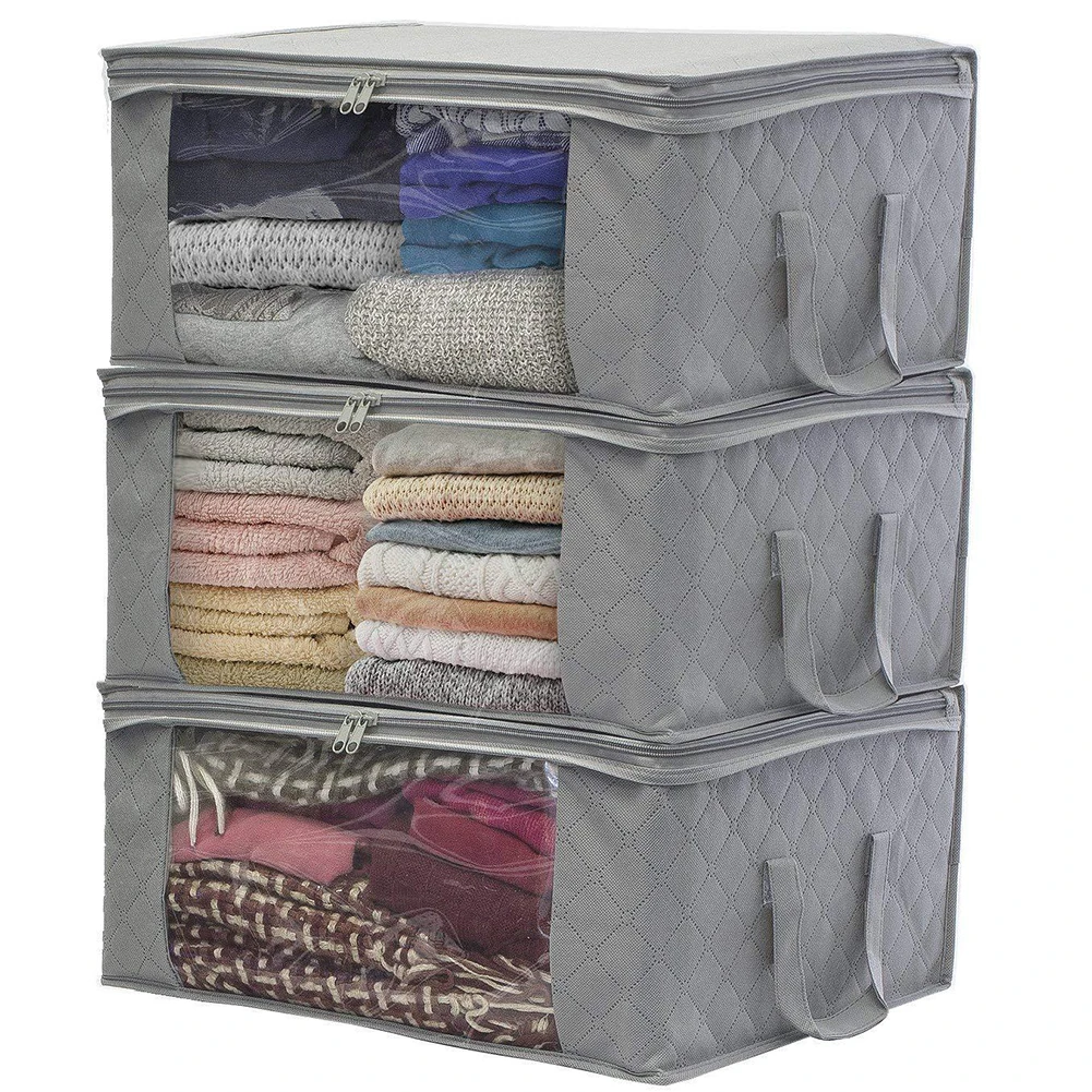 Collapsible Cube Storage Bins with Lid Stackable Foldable Cloth Ogranizer Cubes with Dual Handles Clear Window
Collapsible Cube Storage Bins with Lid Stackable Foldable Cloth Ogranizer Cubes with Dual Handles Clear Window