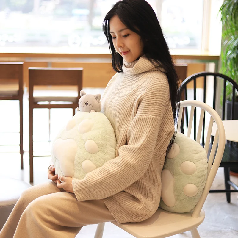 40cm lovely Cat paw plush pillow toy kawaii cat Multifunctional pillow blanket stuffed animal nap quilt gift for girlfriend
40cm lovely Cat paw plush pillow toy kawaii cat Multifunctional pillow blanket stuffed animal nap quilt gift for girlfriend