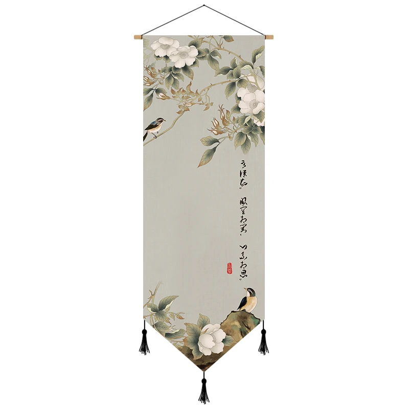 Flower Birds Wall Art Canvas Painting Chinese Style Poster Home Decor Hang Wall Tapestry Tassels Living Room Scroll Painting
Flower Birds Wall Art Canvas Painting Chinese Style Poster Home Decor Hang Wall Tapestry Tassels Living Room Scroll Painting