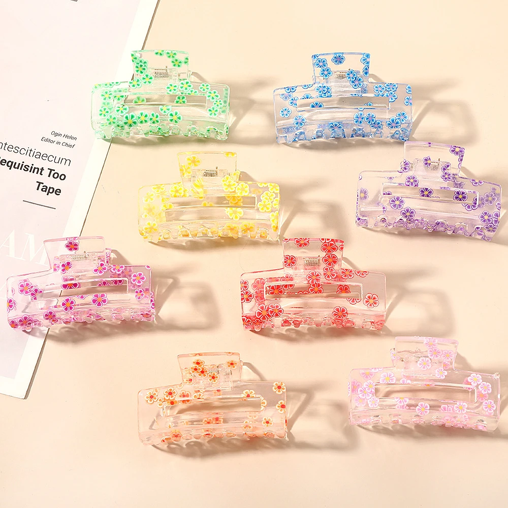 Transparent Fruit Hair Claw Clip Large Hair Crab Fashion Woman Hairpin Colorful Hair Barrette Clamps Styling Accessories
Transparent Fruit Hair Claw Clip Large Hair Crab Fashion Woman Hairpin Colorful Hair Barrette Clamps Styling Accessories