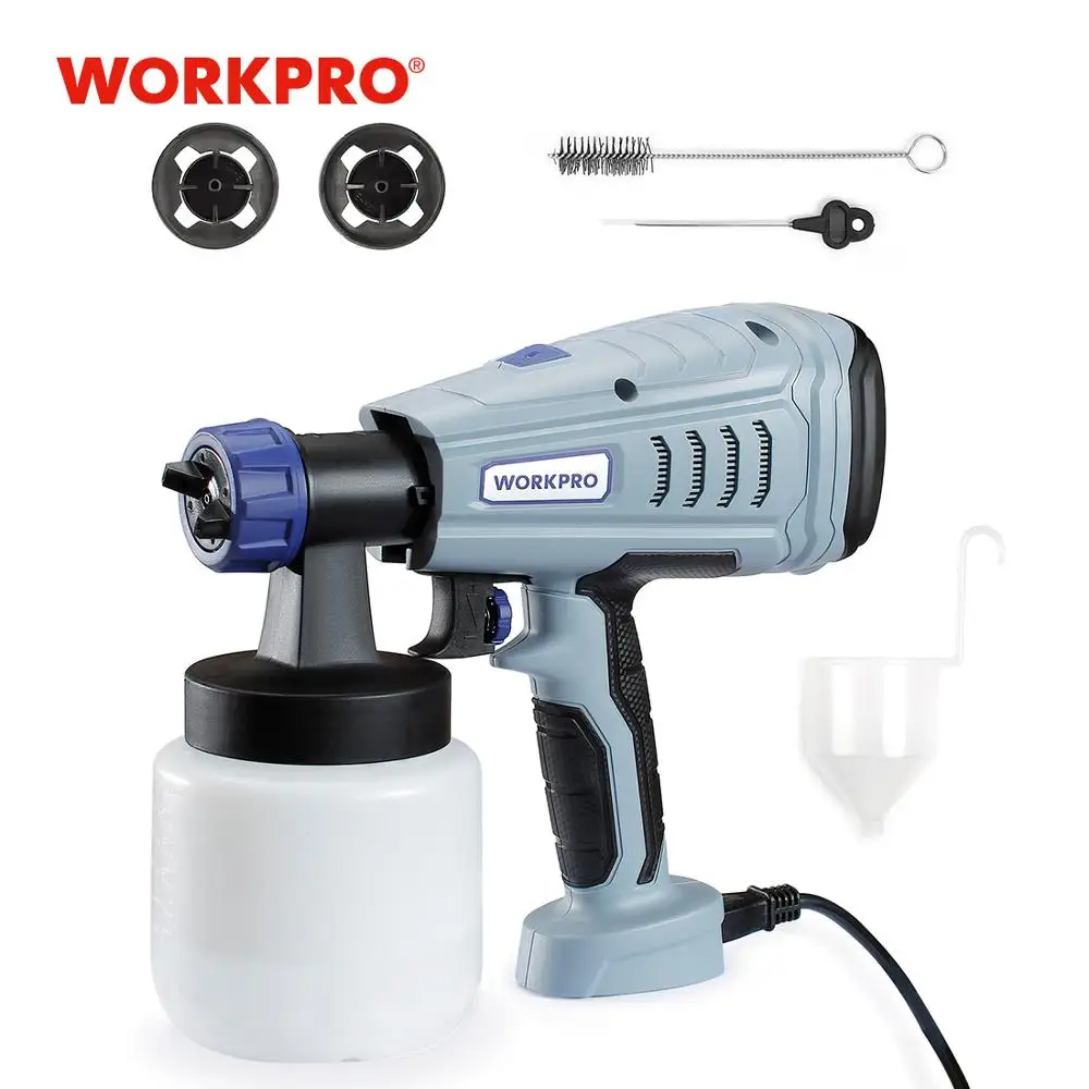 WORKPRO Spray gun 550W 220V Paint Spray Gun High 800ML Power Electric Paint Sprayer with 2 Nozzle for Home Use Beginner
WORKPRO Spray gun 550W 220V Paint Spray Gun High 800ML Power Electric Paint Sprayer with 2 Nozzle for Home Use Beginner