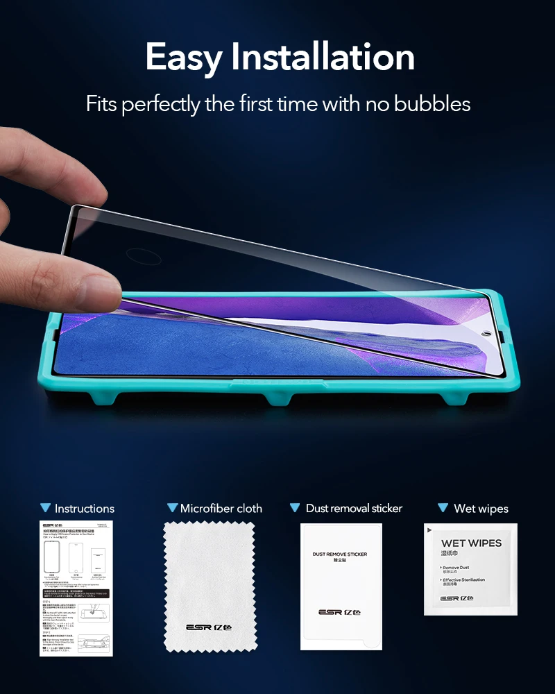 Защитное стекло ESR для Samsung Galaxy Note 20 Ultra S20 S10 Plus Lite 10/9 2 шт. | Мобильные телефоны и