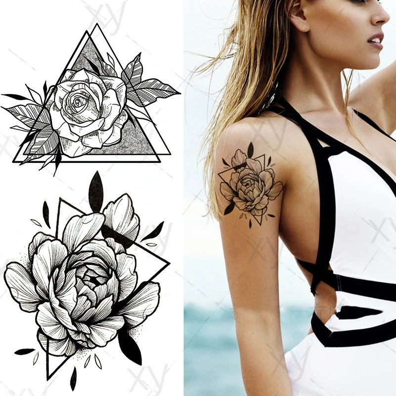 Temporary Tattoos Stickers Black Water Transfer for Women Waterproof Rose Flowers Body Decal Girls Men
Temporary Tattoos Stickers Black Water Transfer for Women Waterproof Rose Flowers Body Decal Girls Men