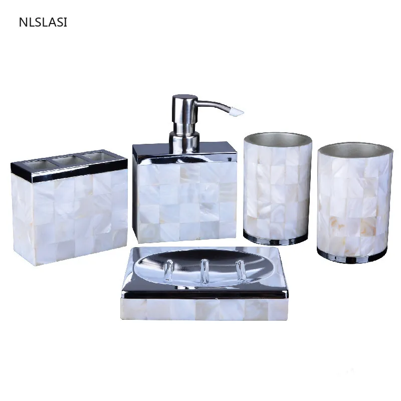 Five Piece Set Light Luxury Shell Resin Soap Dispenser Bathroom Accessories Set Glass Gargle Cupsoap Dish Toothbrush Holder
Five Piece Set Light Luxury Shell Resin Soap Dispenser Bathroom Accessories Set Glass Gargle Cupsoap Dish Toothbrush Holder