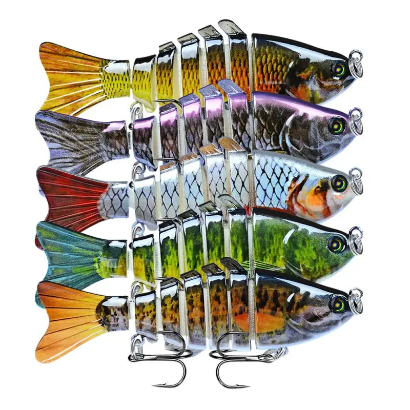 10/14 см опускается на дно рыболовные приманки наживки шарнирная Swimbait 6/8 сегмент