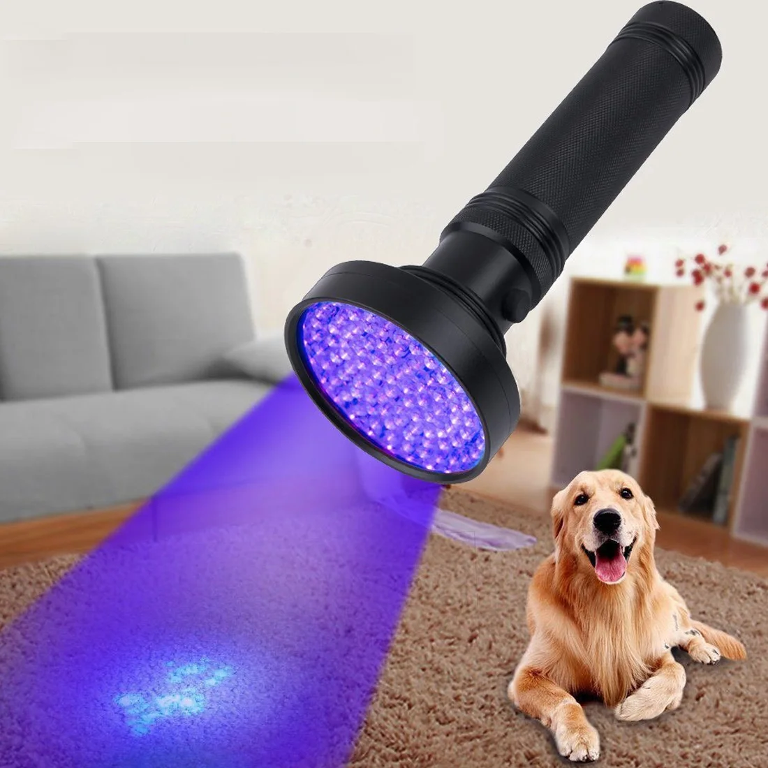 128 LED Bright UV Light Flashlight 395nm Wavelength for Dry Pets Urine Bed Scorpion for Pet Urine Detection Detector High
128 LED Bright UV Light Flashlight 395nm Wavelength for Dry Pets Urine Bed Scorpion for Pet Urine Detection Detector High