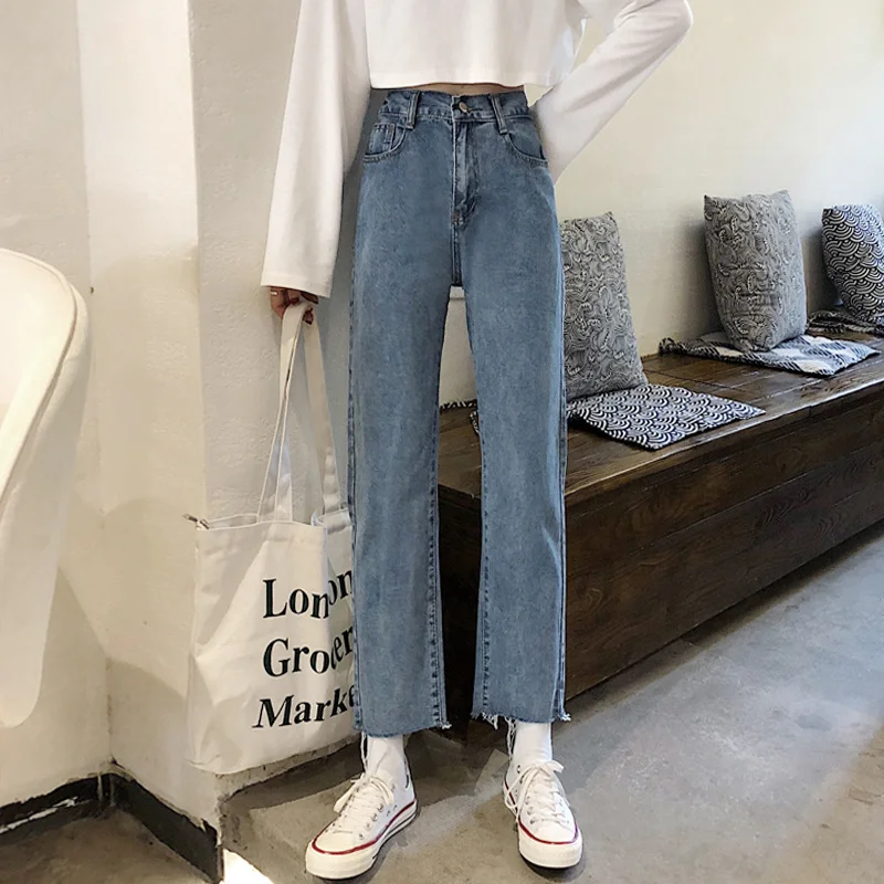 Jeans Women's Straight Tube Loose 2021 New Spring and Autumn High Waist Slim Korean Pants Net Red Pipe Pants
Jeans Women's Straight Tube Loose 2021 New Spring and Autumn High Waist Slim Korean Pants Net Red Pipe Pants