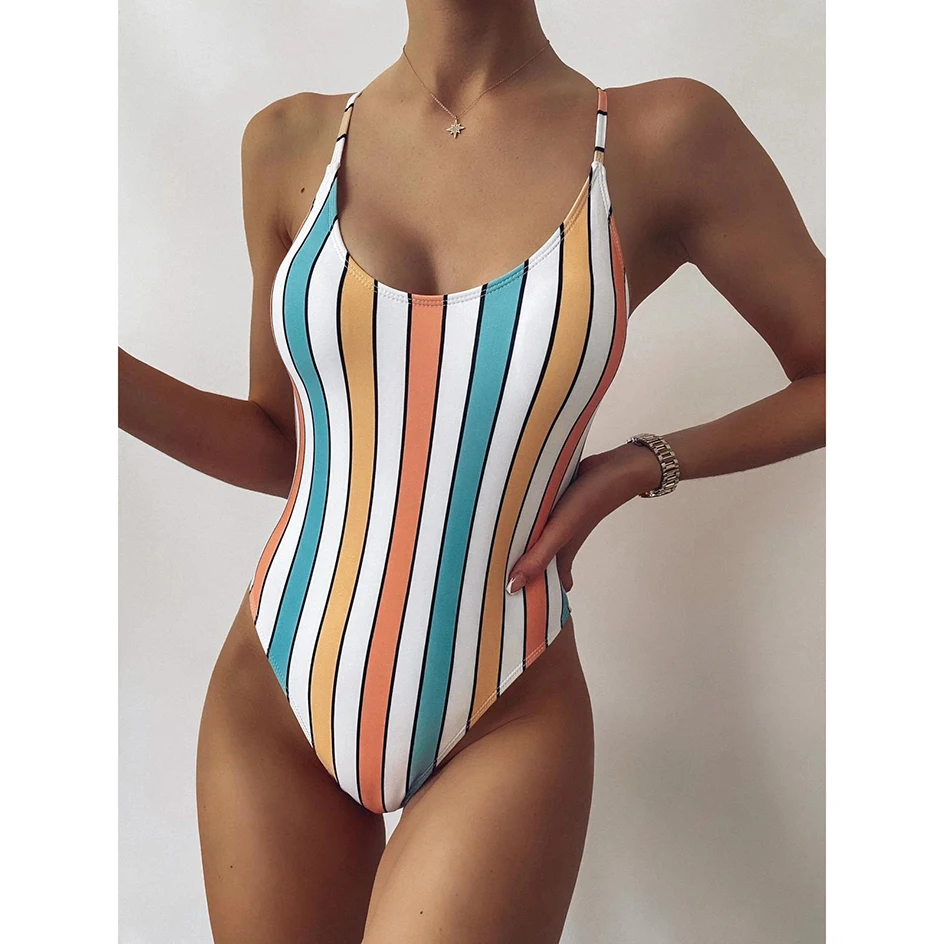 Sexy One Piece Swimsuit Women 2021 Striped Swimwear Female Push Up Bathing Suit Woman Swimming for Beach Wear Monokini Swimsuits
Sexy One Piece Swimsuit Women 2021 Striped Swimwear Female Push Up Bathing Suit Woman Swimming for Beach Wear Monokini Swimsuits