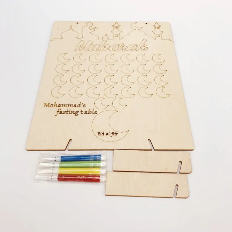 YYSD Wooden Ramadan Countdown Calendar DIY Graffiti EID Mubarak Decoration with Pens Muslim Party Supply
YYSD Wooden Ramadan Countdown Calendar DIY Graffiti EID Mubarak Decoration with Pens Muslim Party Supply