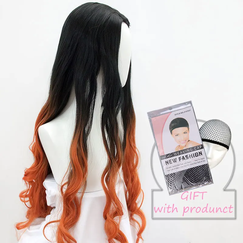 Nezuko Kamado Cosplay Synthetic Long Curly Wig Demon Slayer Kimetsu no Yaiba Wigs for Women Girls Halloween Wear Hair Extension 
Nezuko Kamado Cosplay Synthetic Long Curly Wig Demon Slayer Kimetsu no Yaiba Wigs for Women Girls Halloween Wear Hair Extension