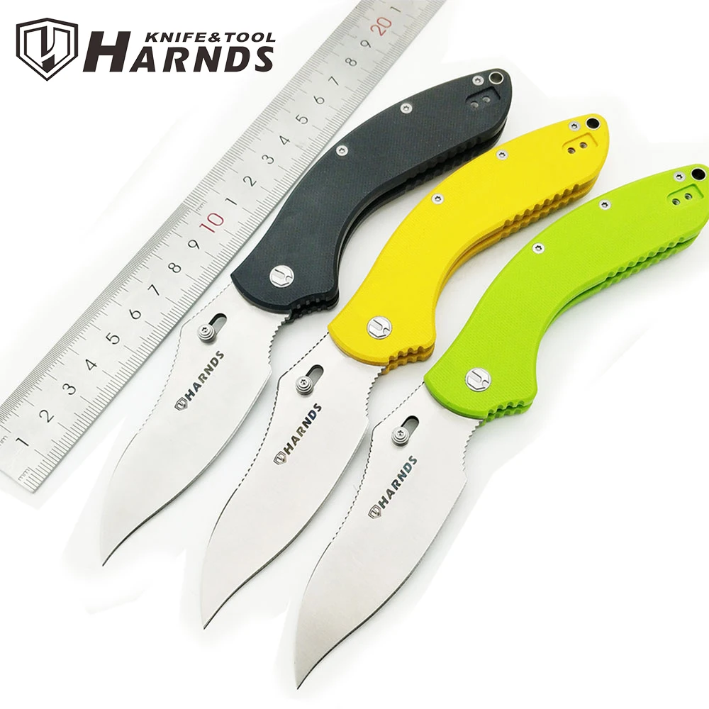 

Harnds CK3502 Beak Folding Knife Sandvik 14C28N Blade G10 Handle Outdoor Camping Survival Tool Tactical EDC Pocket Knife