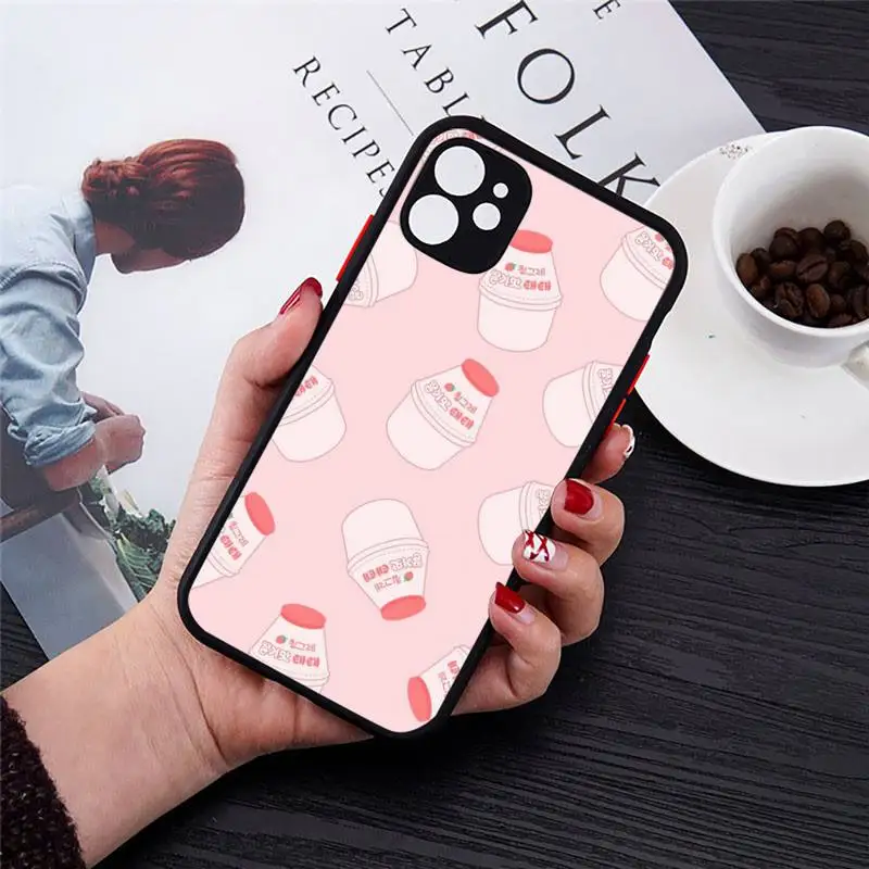 Phone Case For iPhone 12 11 Mini Pro XR XS Max 7 8 Plus X Cute Strawberry Milk Pattern Matte transparent cover
Phone Case For iPhone 12 11 Mini Pro XR XS Max 7 8 Plus X Cute Strawberry Milk Pattern Matte transparent cover