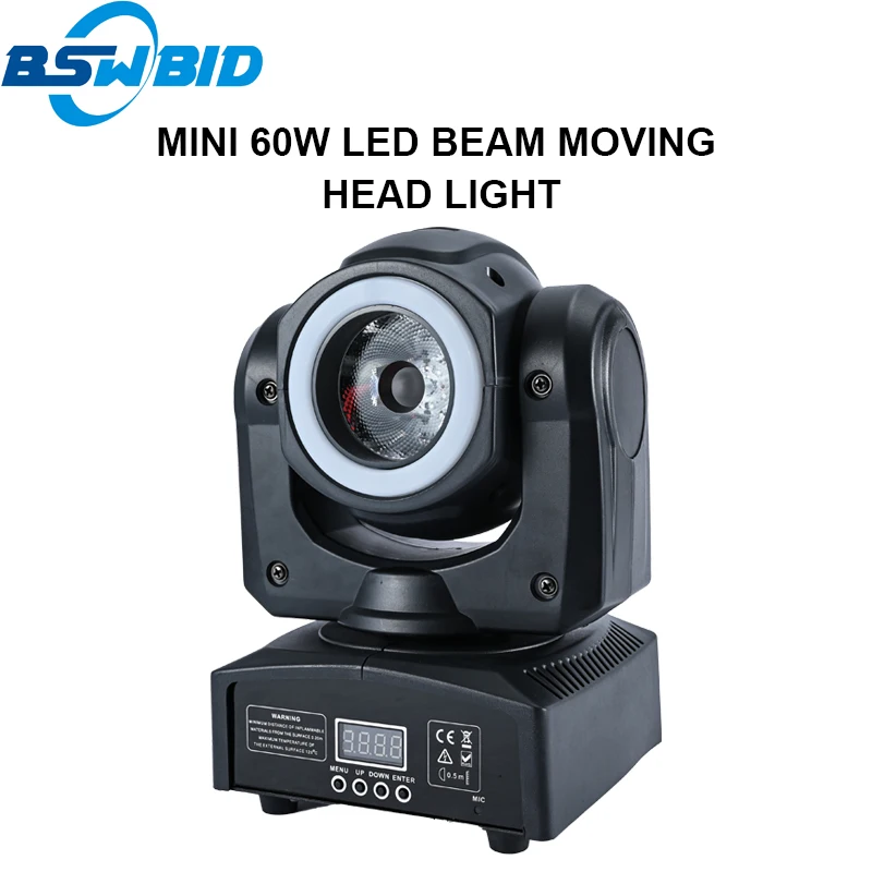 

Mini 60W LED Beam Moving Head Light With Halo 60W RGBW 4In1 Color DMX Stage Mobile Lights For DJ Bar Party Show