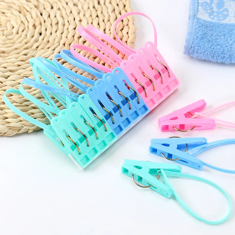 New Candy Color Solid Color Multifunctional Clothespin with Rope Household Daily Necessities Dormitory 12 Packs Simple
New Candy Color Solid Color Multifunctional Clothespin with Rope Household Daily Necessities Dormitory 12 Packs Simple