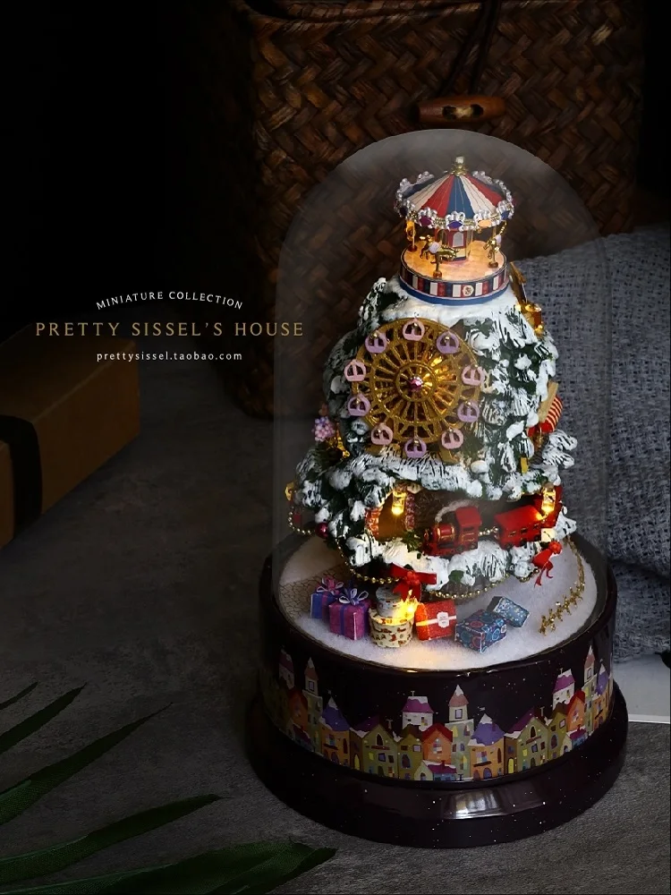 Rotate Music Box Dollhouse Christmas Tree Rotating Sculpture Wooden House Decorations Wooden House Christmas Home Decorations
Rotate Music Box Dollhouse Christmas Tree Rotating Sculpture Wooden House Decorations Wooden House Christmas Home Decorations