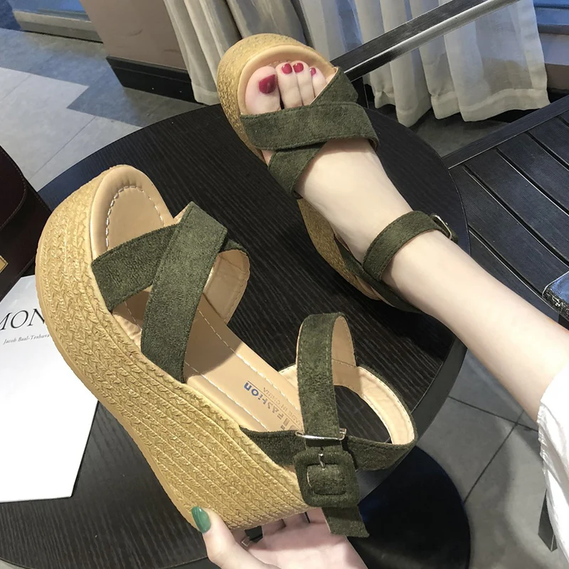 Muffins shoe Comfort Shoes for Women Female Sandal 2021 Summer Clogs With Heel Espadrilles Platform Buckle All-Match Flat Girls
Muffins shoe Comfort Shoes for Women Female Sandal 2021 Summer Clogs With Heel Espadrilles Platform Buckle All-Match Flat Girls