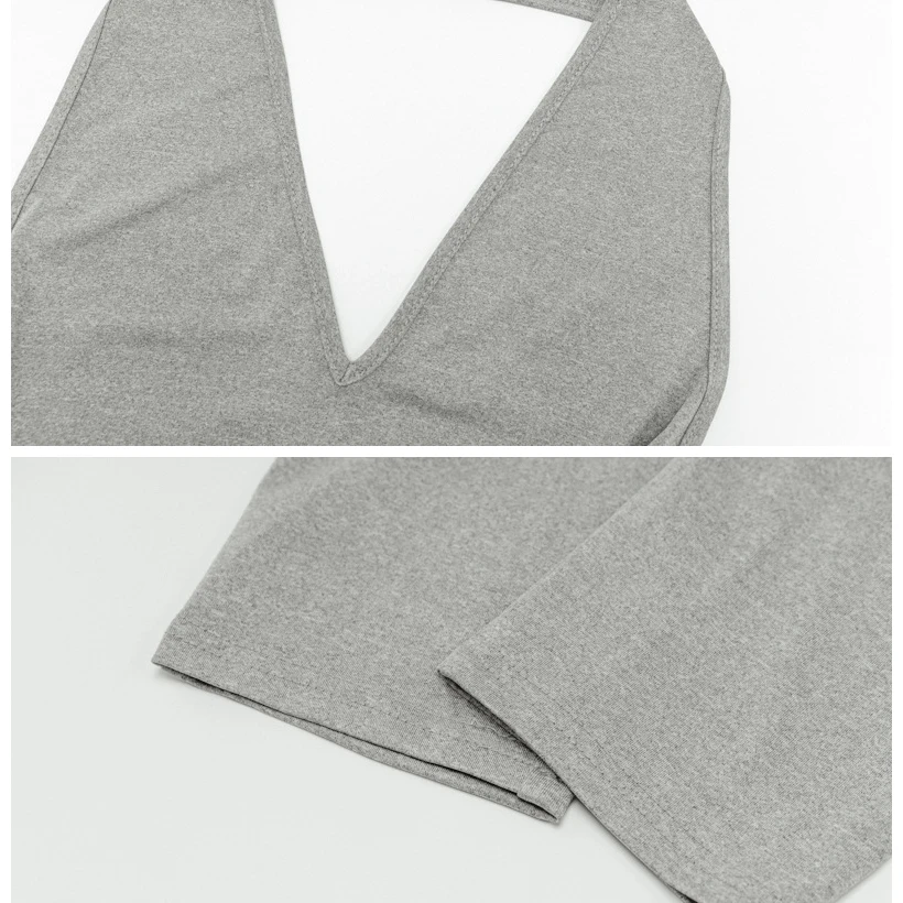 Sexy V-neck Halter Backless Bodycon Jumpsuit Club One Piece Outfit Sexy Clothes for Women Sports Knit Romper
Sexy V-neck Halter Backless Bodycon Jumpsuit Club One Piece Outfit Sexy Clothes for Women Sports Knit Romper