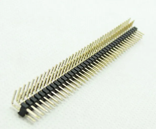 100pcs/lot 2.54mm Double Row Male 2X40 RIGHT ANGLE Pin Header Strip Gold-plated ROHS Good quality
100pcs/lot 2.54mm Double Row Male 2X40 RIGHT ANGLE Pin Header Strip Gold-plated ROHS Good quality