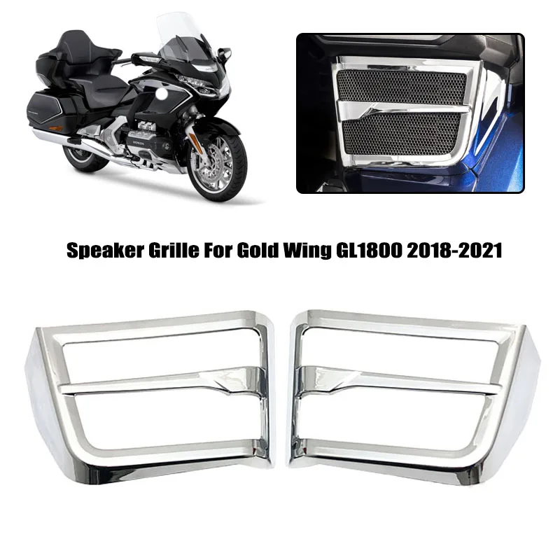 

GL1800 Front Chrome Speaker Grille Cover For Honda Goldwing GL 1800 F6B Gold wing 1800 2018-2021 2020 Motorcycle Accessories