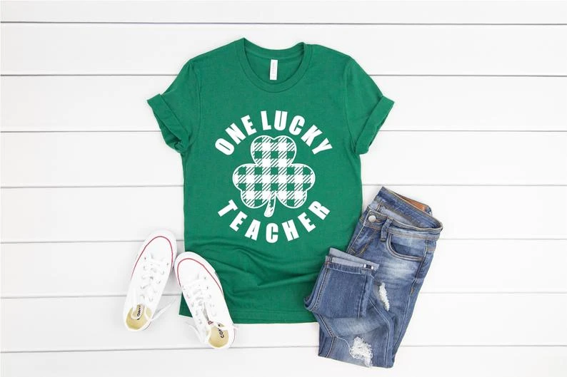 St. Patrick's Day Teacher Shirt, One Lucky Teacher T-Shirt, Buffalo Plaid Teacher Shirts, Lucky Teacher Shirt, Teacher Tee O998
St. Patrick's Day Teacher Shirt, One Lucky Teacher T-Shirt, Buffalo Plaid Teacher Shirts, Lucky Teacher Shirt, Teacher Tee O998