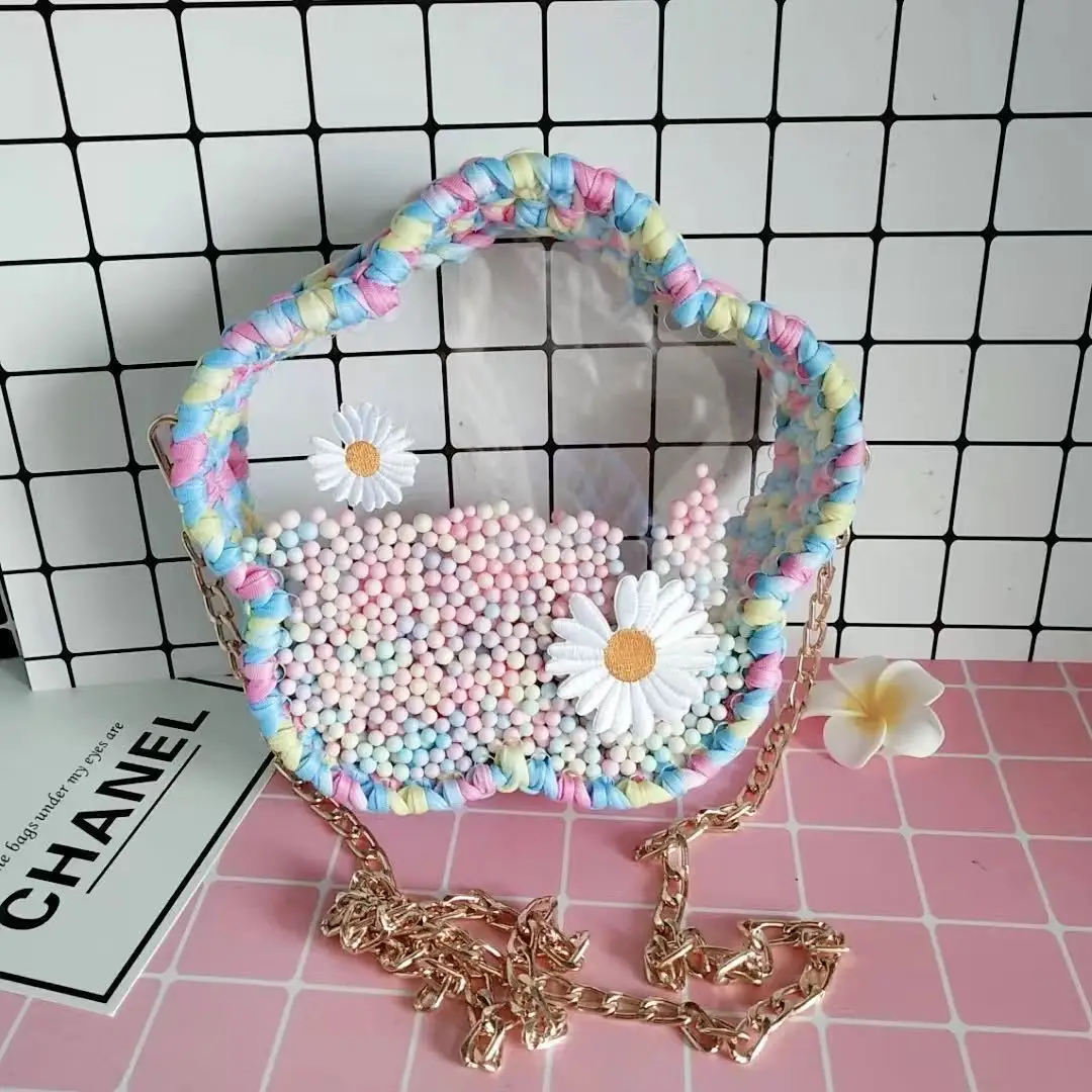 Fashion Homemade Female Bag Diy Material Bag Woven Bag Net Red Small Daisy Wild Transparent Diagonal Bag Girl Gift Bag
Fashion Homemade Female Bag Diy Material Bag Woven Bag Net Red Small Daisy Wild Transparent Diagonal Bag Girl Gift Bag
