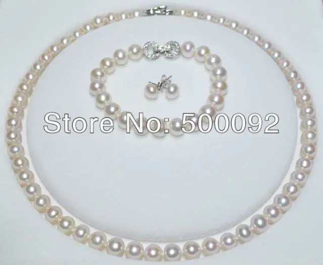 AA++ 8-8.5mm cultured freshwater pearl Set Necklace Bracelet 925 silver Studs Earring
AA++ 8-8.5mm cultured freshwater pearl Set Necklace Bracelet 925 silver Studs Earring